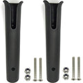 TIHOOD 2PCS Tube Rod Rack - Replacement Parts and Accessories for Tournament, Deep Sea and Trolling Fishing Rod Holder with Screws - color: Black