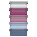 Ello Plastic Meal Prep Set BPA Free Plastic Food Storage Container with Silicone Boot and Airtight Lids, Dishwasher, Microwave, and Freezer Safe. - style: 3.7 Cup Meal Prep Elderberry