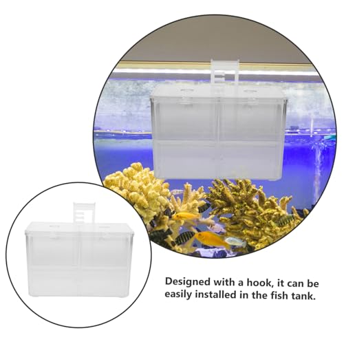 GALPADA Fish Tank Incubator Box Transparent Hatching Divider for Betta and Tropical Fish Portable Nursery Breeding Box Easy Installation and Safe Design