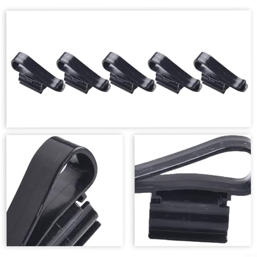 5-Pack ABS Plastic Fish Tank Clamp Water Pipe Holder, Secure Aquarium Hose Mounting for 8-16mm Diameter Tubes, Anti-Slip for Easy Cleaning and Water Change Maintenance in Tanks or Buckets, Black and - color: black