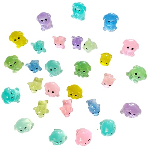 60PCS Mini Dog Decor for Dollhouse Resin Animal Tiny for Crafts Micro Miniature Owls for Fairy Garden Dollhouse Micro Landscaping Decoration - style: DOG
