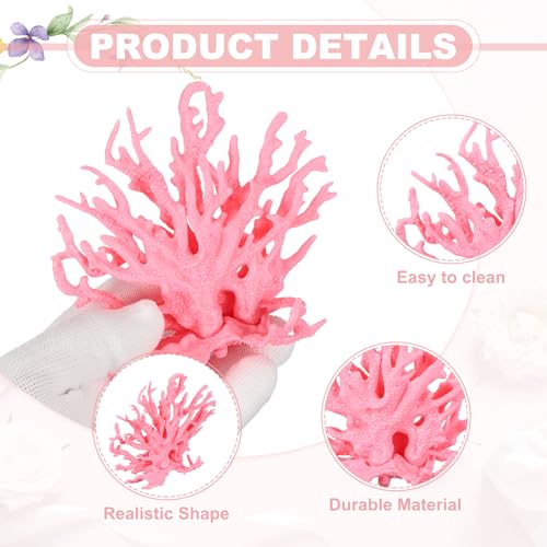 Aquarium Coral Decoration, Fish Tank Decorations Fish Tank Coral Ornaments, 4.9x2x4.3 Inch, (Pink, 1 Pcs), Intended for Aquarium Landscaping Decor - color: Pink, size: 4.9x2x4.3 Inch