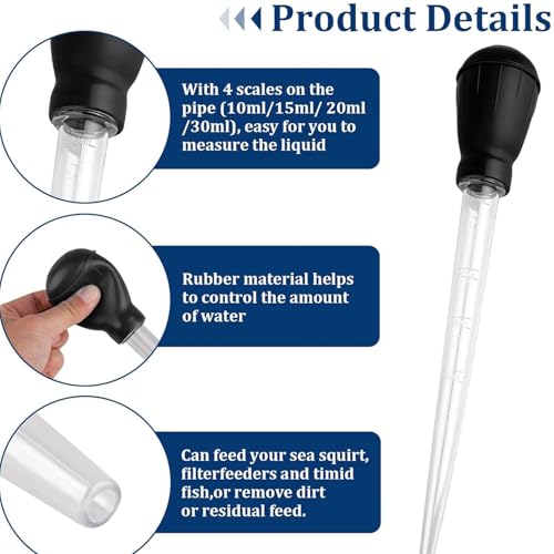 2PCS Fish Tank Waste Remover 30ml Dropper Pipette Pet Supplies Suitable for Aquarium Cleaning Tool