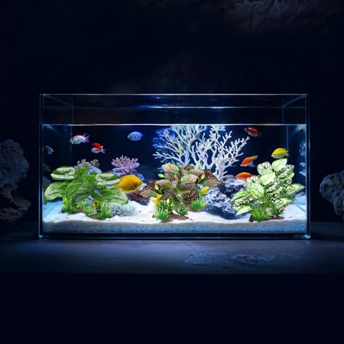 2Pcs Reptile Artificial Plants, Terrarium Plants Decorations, Aquarium Fish Tank Plant, Amphibian Habitat Hideout (Style-2) - color: Style-2