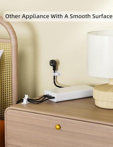 Viaky White Cord Clips Self Adhesive, 30Pack Cable Clamps Adjustable Wire Holder Electric Cord Organizer for Car Home Office Desk Wall Nightstand Computer - color: white, size: for 0-0.5'' cable