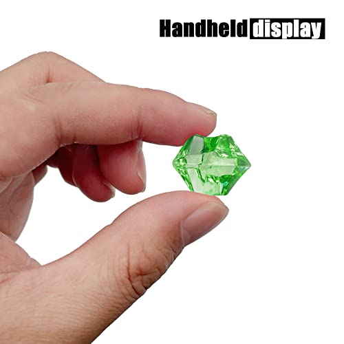 Vase Fillers for Home Decor, Fake Crushed Ice Cubes, 150 pcs Vase Fillers, Reusable Fake ice Cubes for Photography Accessories Props Decoration for Wedding Decor(irregular-16 * 22mmGreen) - color: Green-16*22mm-150pcs