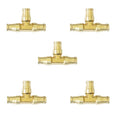 Push to Connect Fittings 1/4" Tube OD Tee Union DOT Air Fittings Air Brake Line Fittings, Air Hose Fittings for Air System, 5pcs - color: DOT Air Fittings Tee, size: 1/4 Inch