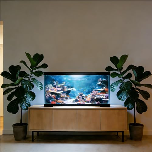 Aquarium Background Poster, Fish Tank Background Sticker, 3D Corals Vibrant Underwater Scenery for Stunning Aquarium Decorations 10 20 Gallon Tank (15.7" x 31.5" in) - size: 15.7" x 31.5" In