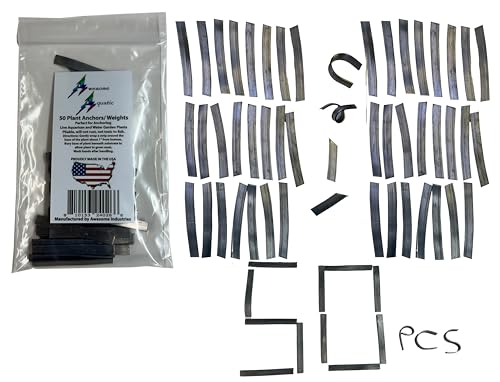 Awesome Aquatic Plant Weights/Anchors 50 Pack Strips Lead Ribbon Live Plants Weight Anchor Aquarium (50 Pack Strips) - size: 50 Pack Strips
