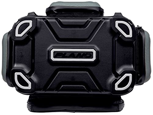 Plano KVD 3600 Signature Series Tackle Bag, Black with Red Stitching, Includes 3 Stowaway Utility Boxes, Customizable Fishing Storage, Water-Resistant TPE Coated Fabric