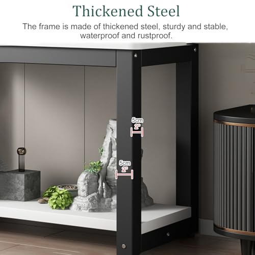 Fish Tank Stand Fish Tank Stand with Non-slip Foot Mats, Black Turtle Tank Table, Living Room Aquarium Cabinet, Fish Tank Decorative Table, Reptile Stand(D,100x40cm(39 3/8" x15 3/4")) - color: D, size: 100x40cm(39 3/8"x15 3/4")