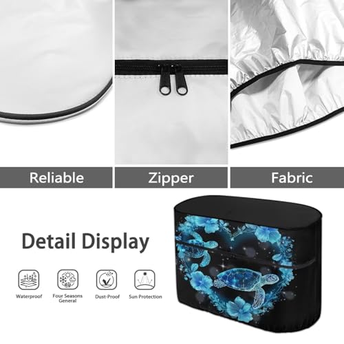 Blue Sea Turtle Travel Trailer Propane Tank Cover Waterproof Propane Gas Tank Cover Sun Protection with Zipper Four Seasons General - color: Blue Sea Turtle, size: S(20LB)