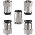 1/2 Air hose fittings, Push to Connect Air fittings Female Straight 1/2 Inch Tube OD x 1/4 NPT Thread Fitting (Pack of 5) - size: OD 1/2 - NPT 1/4, style: Female thread