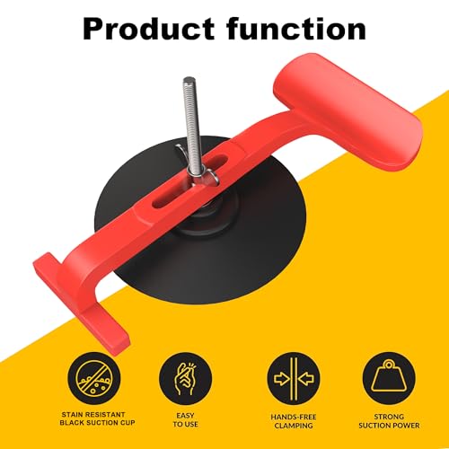6 Pack Suction Cup Clamps for Convertible Glass Windshield Repair/Gluing 6 Pack Red