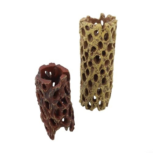 Shrimp Hideout Hermit Crab Climbing Toy Aquarium Decoration with Reptile Moss Attachment Small Animal Nesting Spot Crayfish Shelter Resin Ornament