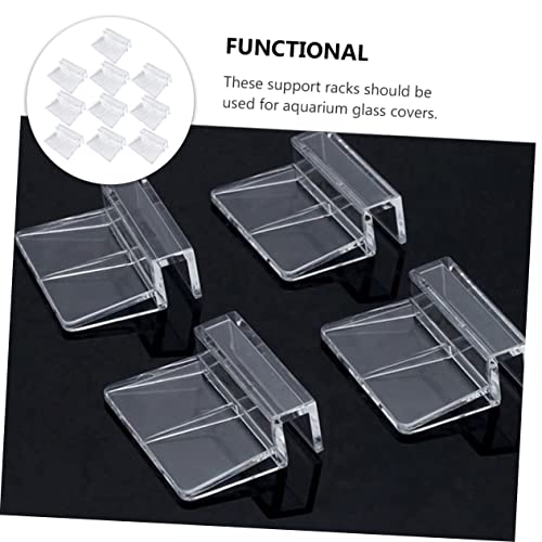 BESPORTBLE 15pcs Fish Tank Accessories Acrylic Clips Support Bracket Cover Holder for Aquarium Rack