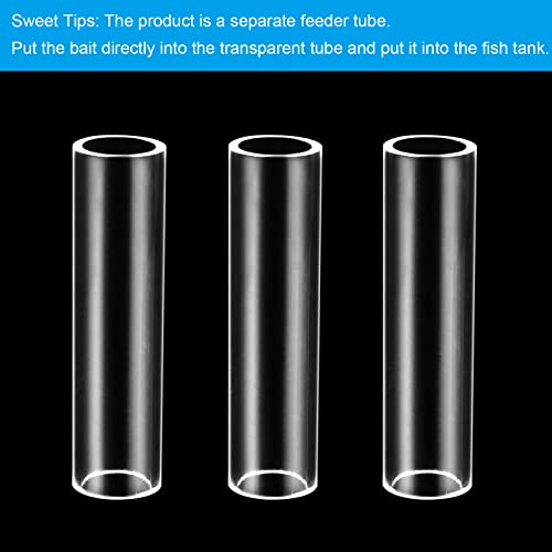 3-Tube Fish Shrimp Feeder - Acrylic Transparent Breeding Tube & Shelter for Aquarium Fish Tank Decorations - size: 3-hole
