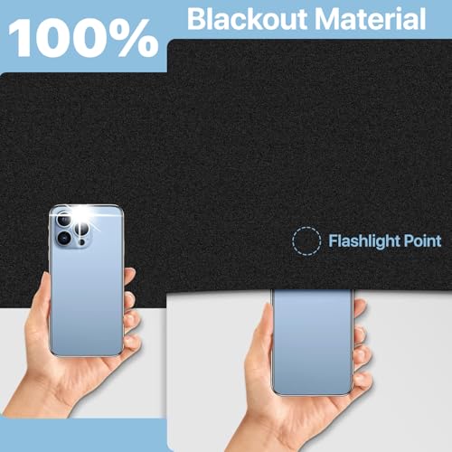 Niviy Blackout Window Film, Black Aquarium Background, Black Out Windows Cling Room Darkening Sun Blocking Removable Window Covers Tint for Home17.5 x 78.7 Inches - color: Black, size: 17.5"x 78.7"