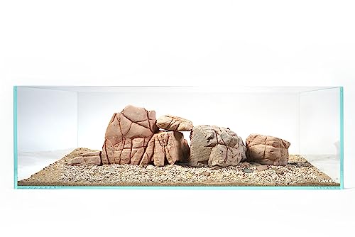 LANDEN Elephant Skin Stone Natural Multi-Texture Rocks (18lbs, 3~9 inches,7pcs) for Aquarium, Paludarium, Terrariums, Landscaping, Decorative of Caves, Waterfalls, Cliffs - size: 11 Elephant Skin Stone(3-9 inches,18lbs)