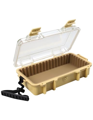 Hlotmeky Waterproof Box Dry Box Watertight Storage Box for Boat Waterproof Containers Hard Protective Case Phone Case for Kayaking, Boating & Fishing Floating Kayak Tackle Boxes 10" L x 5" W x 2.5" H