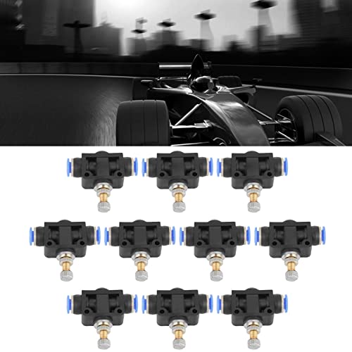 10pcs Air Flow Control Valve, 6mm Tube OD Push In Speed Controller Pneumatic Air Flow Control Valve Quick Connector with Push-to-Connect Fitting