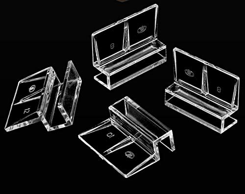 4pcs Clear Color Acrylic Aquarium Fish Tank Glass Cover Clip Support Holder (8mm)