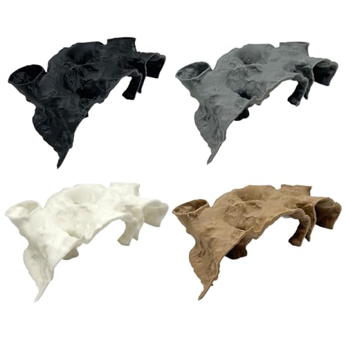 Aquariums Hideaway House Decoration Safe for Pet Fish Shrimp Shelter Cave Tanks Aquascaping Ornament Hiding Shelter - color: Black