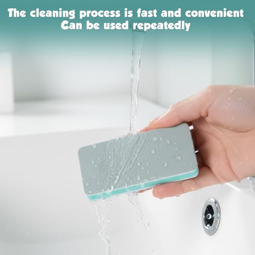 4PCS Double-Sided Fish Tank Cleaning Brushes Aquarium Double Sided Sponge Brush Sponge Fish Tank Cleaning Tools Aquariums Spongses Brushes Non-Scratch Scrubber Cleaner for Home Kitchen (Green)