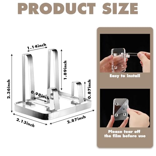 Yalikop 4 Pcs Rock Display Stand Clear Acrylic Mineral Geode Display Stand Square Picture Holder for Fossil Coral Geodes Rock Mineral Agate Small Collectibles, 2.87 x 2.13 x 2.36 Inches - size: 2.87 x 2.13 x 2.36 Inch
