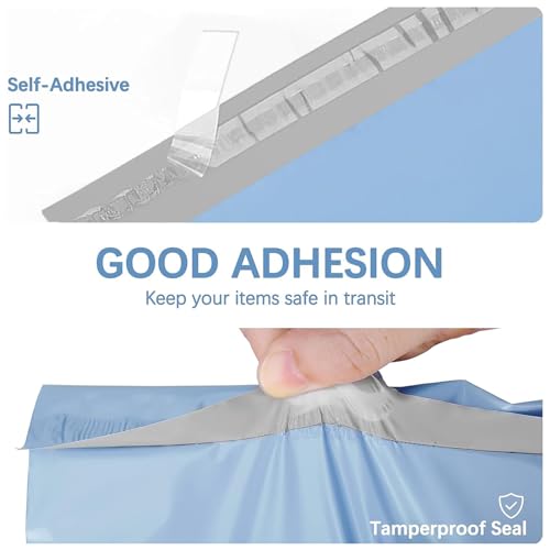 Metronic Poly Mailers 19x24 Inch 100 Pcs | Large Shipping Bags for Clothing, Small Business | Strong Thick Mailing Bags with Self Adhesive | Waterproof and Tear-Proof Large Package Bags in Haze Blue - color: Light Blue, size: 19x24 100PC