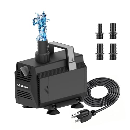Submersible Water Pump 880GPH/45W Fountain Pumps with Flow Control, Pond Pump Submersible Outdoor with 10ft 3-Core Power cable for Hydroponics, Aquarium, Waterfall, Statuary, Water feature - size: 880GPH