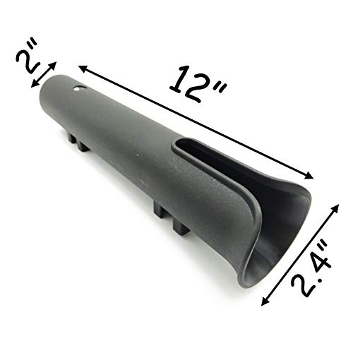 TIHOOD 2PCS Tube Rod Rack - Replacement Parts and Accessories for Tournament, Deep Sea and Trolling Fishing Rod Holder with Screws - color: Black