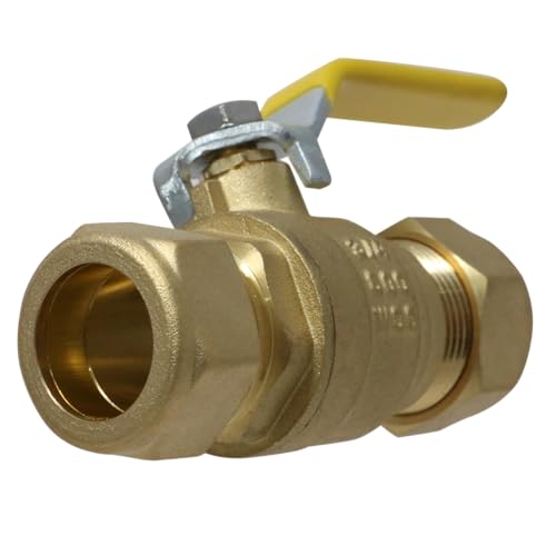 XFITTING 3/4 inch Compression Ball Valve, Full Port, Brass, 600 WOG (Water, Oil, Gas), 1 Piece - size: 0.75 Inch