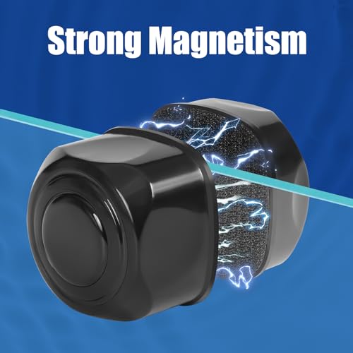 AQUANEAT Aquarium Magnetic Brush, Glass Fish Tank Cleaner, Algae Scraper, Not for Acrylic and Plastic, Large (Pack of 2) - size: Large (Pack of 2)