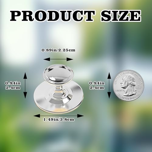 10 Pcs Aquarium Lid Handle, Acrylic Round Handles with Adhesive for Fish Tank Cover, Fish Tank Accessories, Aquarium Lid Handle Replacement (Silver) - color: Silver