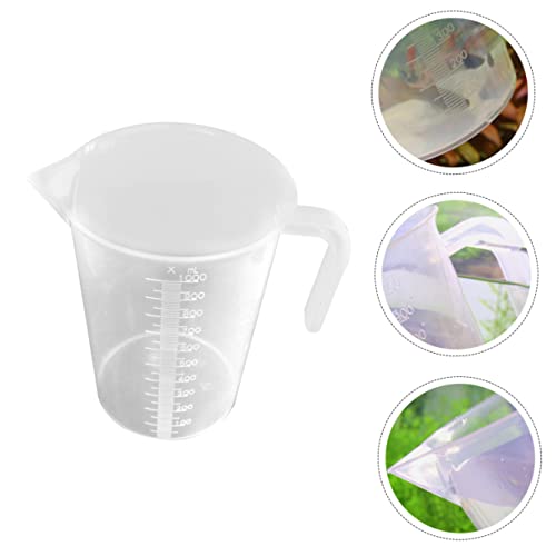 Mikinona Small Measuring Cup for Fish Food White Accurate Measurement Fish Tank Feeder Easy to Read