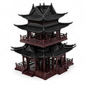 LOGOFUN Mini Pagoda Statue Plastic Miniature Pavilion Figurine Desktop Ornament for Zen Garden Home Aquarium Dollhouse Decoration