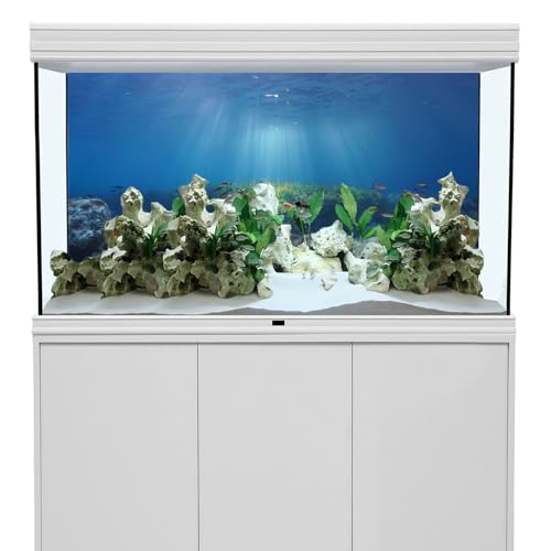 AWERT Ocean Floor Fish Tank Background Underwater Stone Aquarium Background 48x20 inches Vinyl
