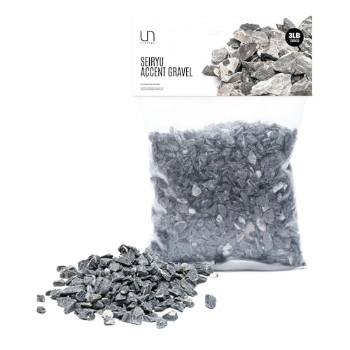 UNS Accent Stone - Aquascaping Hardscape for Freshwater Aquarium Aquascape - Shrimp, Turtle, Betta Fish Tank Decoration - Blue Gray Substrate Gravel for Terrariums - Seiyru Mountain Gravel, 3 lb - size: Gravel - 3LB
