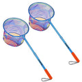 Kids Fishing Net - Telescoping Bait, Minnow, and Butterfly Net With 11.4" Depth, Handle Extends to 30" for Easy Catch and Release - color: Blue 2pack