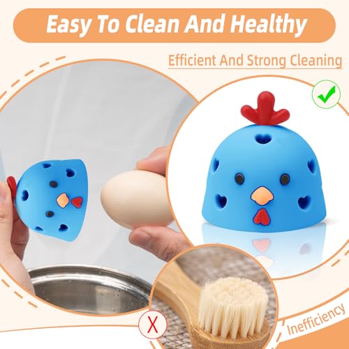 Silicone Egg Brush Cleaner, Egg Washer for Fresh Eggs, Egg Cleaner for Fresh Eggs, Egg Scrubber for Fresh Eggs, Reusable Cleaning Tools for Egg Washer (Blue) - color: Blue