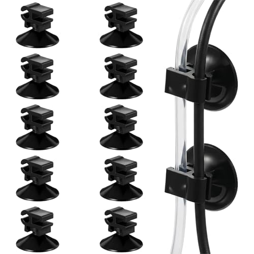 Bremorou 10 PCS Aquarium Heater Suction Cups 27x23mm Fish Tank Suctions Cup Clips Durable Fish Tank Suction Cups for Tubing Heater Accessories