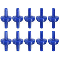 M METERXITY 10-Pack Aquarium Air Check Valve, Plastic One Way Non-Return Valves Air Valve Air Tubing Accessories Air Pump Accessories for 3/16" Airline Tubing Fish Tank [Blue]