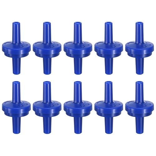 M METERXITY 10-Pack Aquarium Air Check Valve, Plastic One Way Non-Return Valves Air Valve Air Tubing Accessories Air Pump Accessories for 3/16" Airline Tubing Fish Tank [Blue]