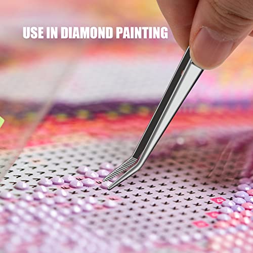 Stainless Steel Tweezers, with Curved Serrated Tip Multipurpose Sewing Machine Tweezers Forceps for Craft Repairing (10PCS) - size: 10 Pcs set
