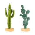 2Pcs Reptile Cactus Plants Terrarium Decoration Faux Reptile Terrarium Cactus Plant Landscape Decoration for Turtle Lizard