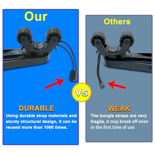 Huntury DoubleHeader Kayak Track Paddle Holder, Save Kayak Track Space, Kayak Paddle Clip, Kayak Track Mount Accessories, Kayak Oar/Fishing Net/Gaff Holder for Fishing, Kayak Fishing Accessories - color: Pack Of 1