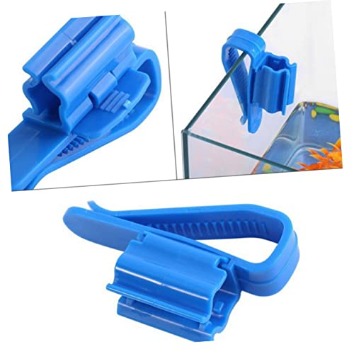 COLLBATH 4pcs Aquarium Filtration Hose Clamp Set Fit for Fish Tanks Buckets Easy to Attach Stabilize Water Hose - size: 8.50X2.60X1.80CM