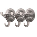 Antimbee 3 Pack Suction Cup Hooks, Clear Suction Hanger, Removable Small Hooks for Shower, Bathroom, Glass, Door, Windows, Kitchen - Up to 11 lbs on Smooth Surface (Transparent Gray) - color: Transparent Gray