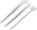 Aquarium Tools Set 3 in 1 Stainless Steel Fish Tank Aquatic Plant Tweezers Scissor Sets ODM